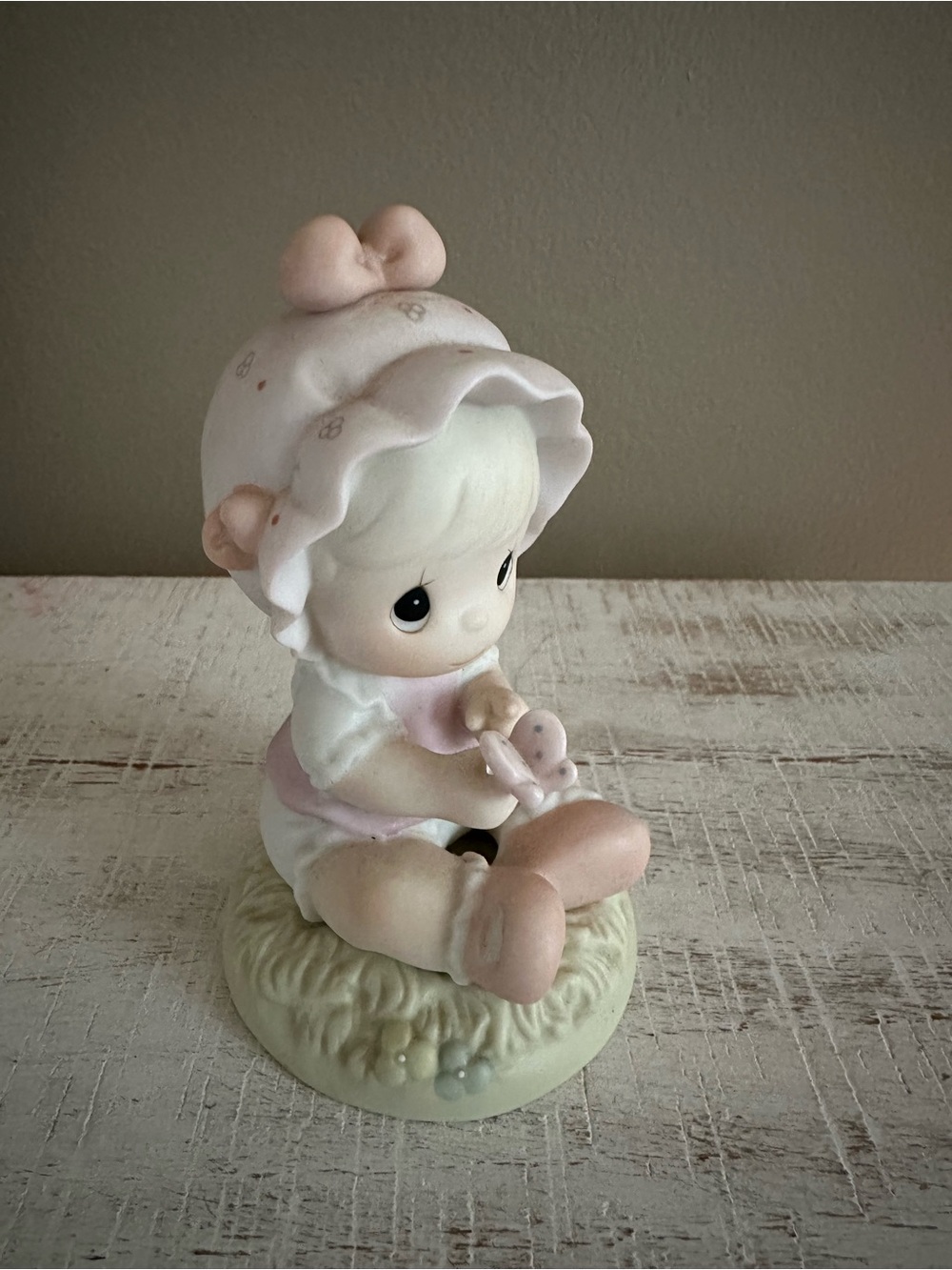 Precious Moments Figurine in Soft Pink and Cream